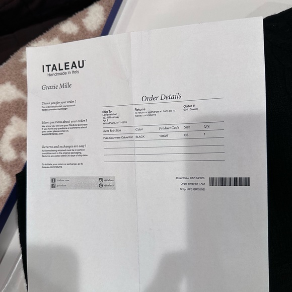 Pure Cashmere Cable Knit Poncho - Picture 8 of 11